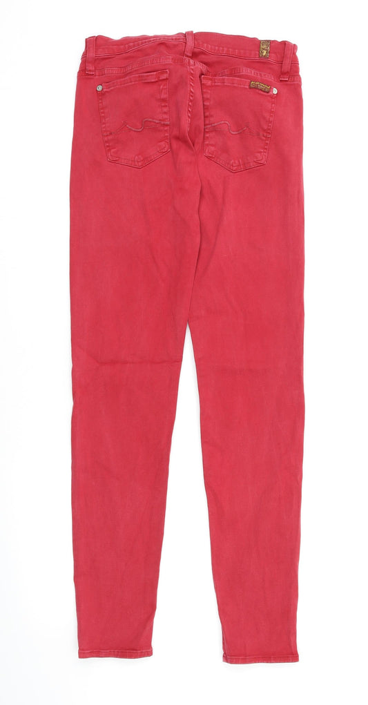 For All Mankind Mens Red   Skinny Jeans Size 27 in L29 in