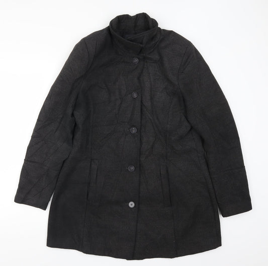 Manguun Womens Grey   Overcoat Coatigan Size 16