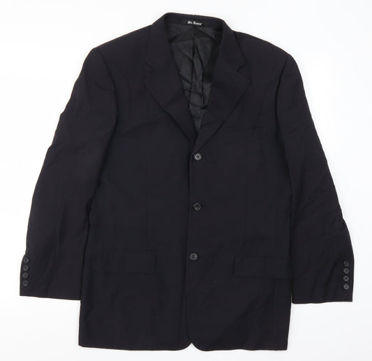 St Rome Mens Black   Jacket Suit Jacket Size 38