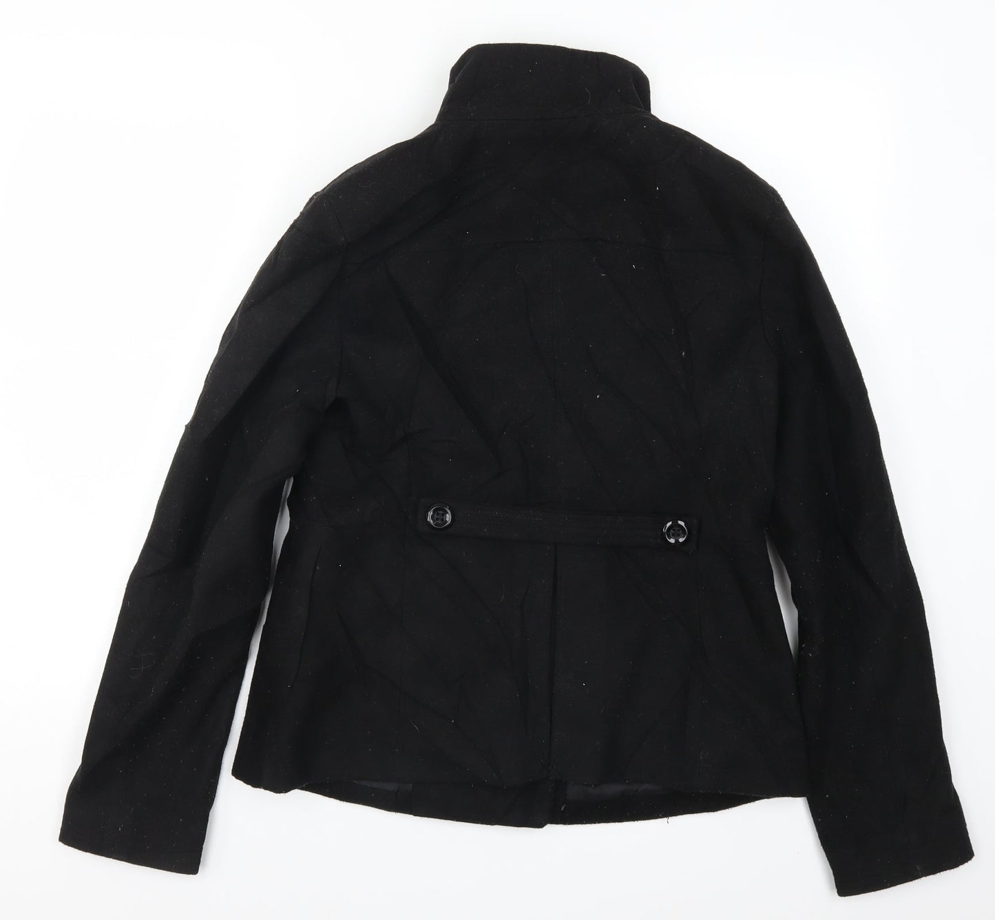 FOREVER 21 Womens Black   Pea Coat Coat Size L