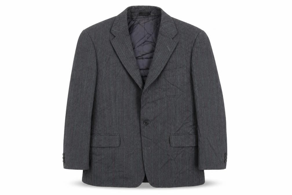 St Michael Mens Grey Striped Jacket Suit Jacket Size 44