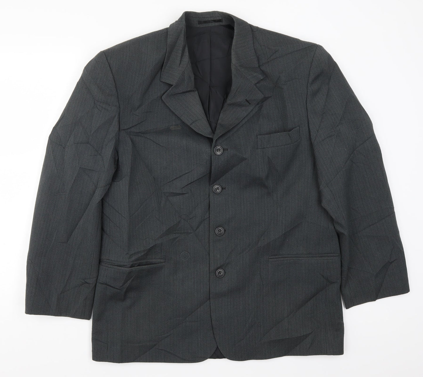 Vittoria Mens Grey Striped  Jacket Suit Jacket Size 42