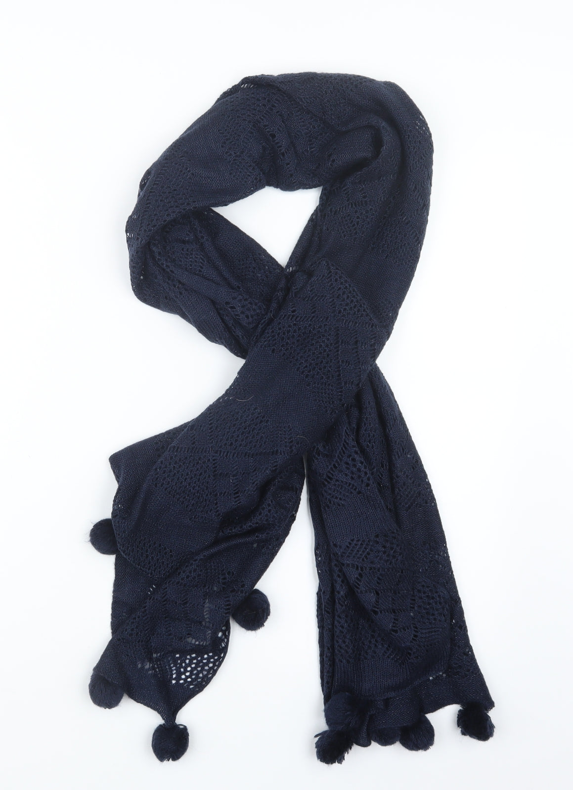Preworn Womens Blue  Knit  Scarf