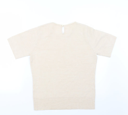 BHS Womens Beige  Knit Pullover Jumper Size 14