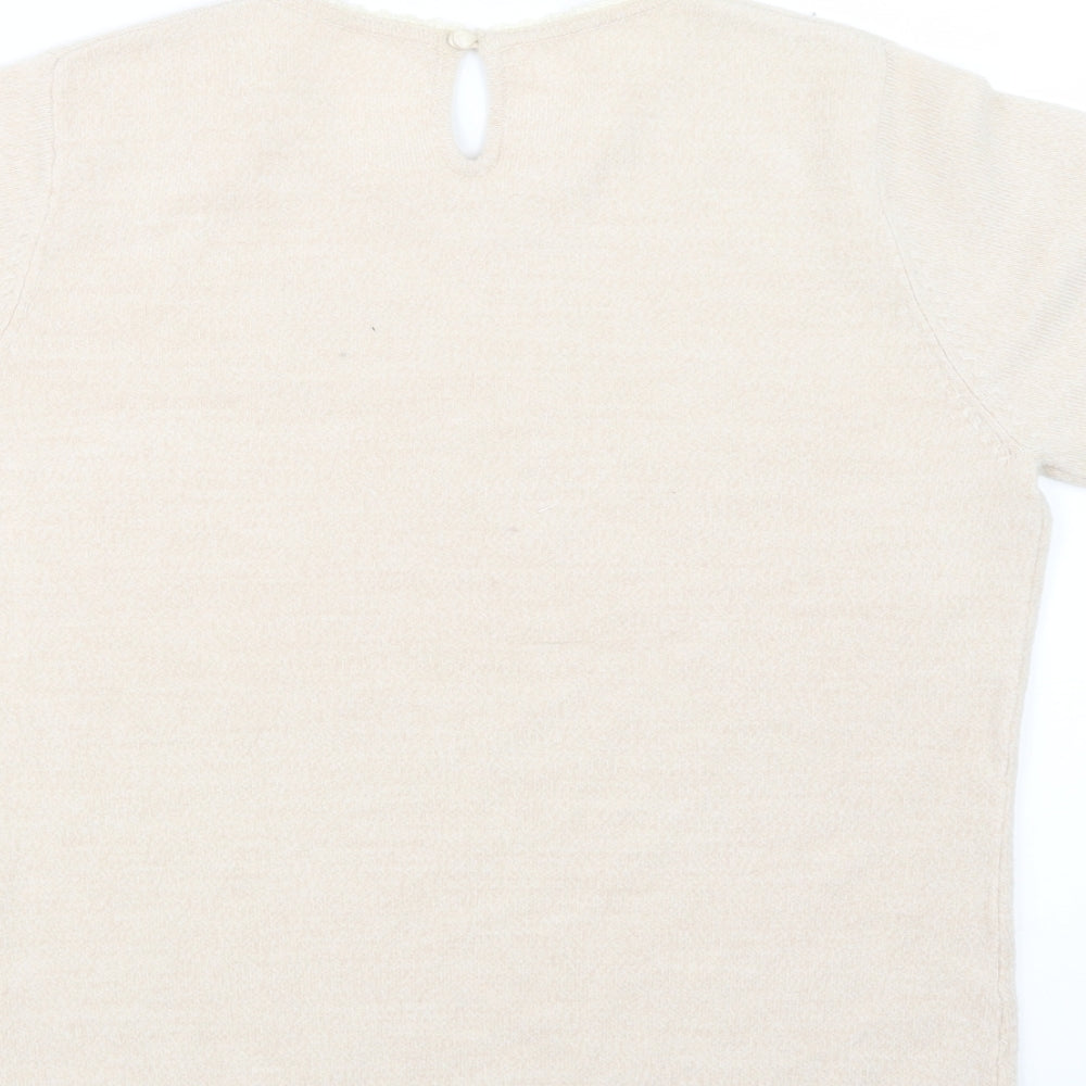 BHS Womens Beige  Knit Pullover Jumper Size 14