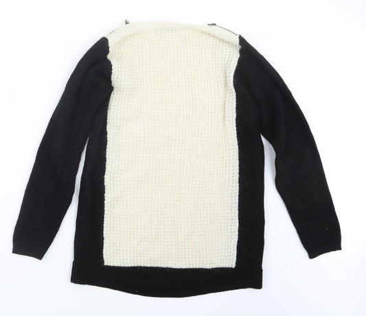 Marks and Spencer Womens Black  Knit Pullover Jumper Size 8