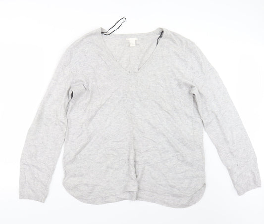 H&M Womens Grey   Pullover Jumper Size M