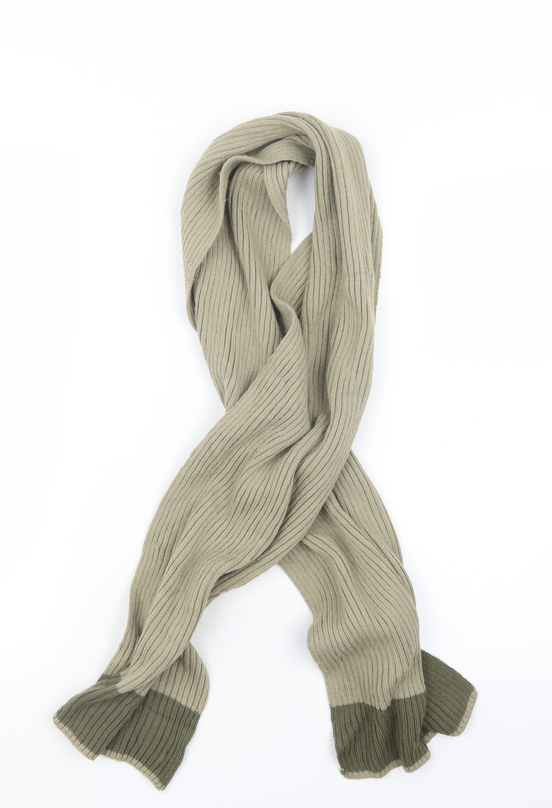 Preworn Mens Green  Knit Scarf  One Size