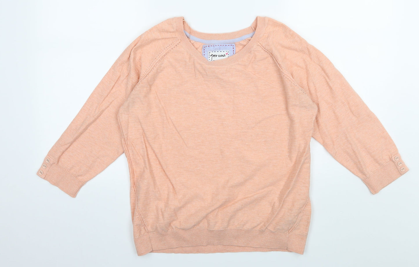 Marks and Spencer Womens Orange  Knit Pullover Jumper Size 14