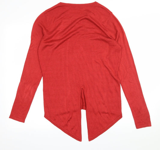 Very Womens Red  Knit Pullover Jumper Size 12