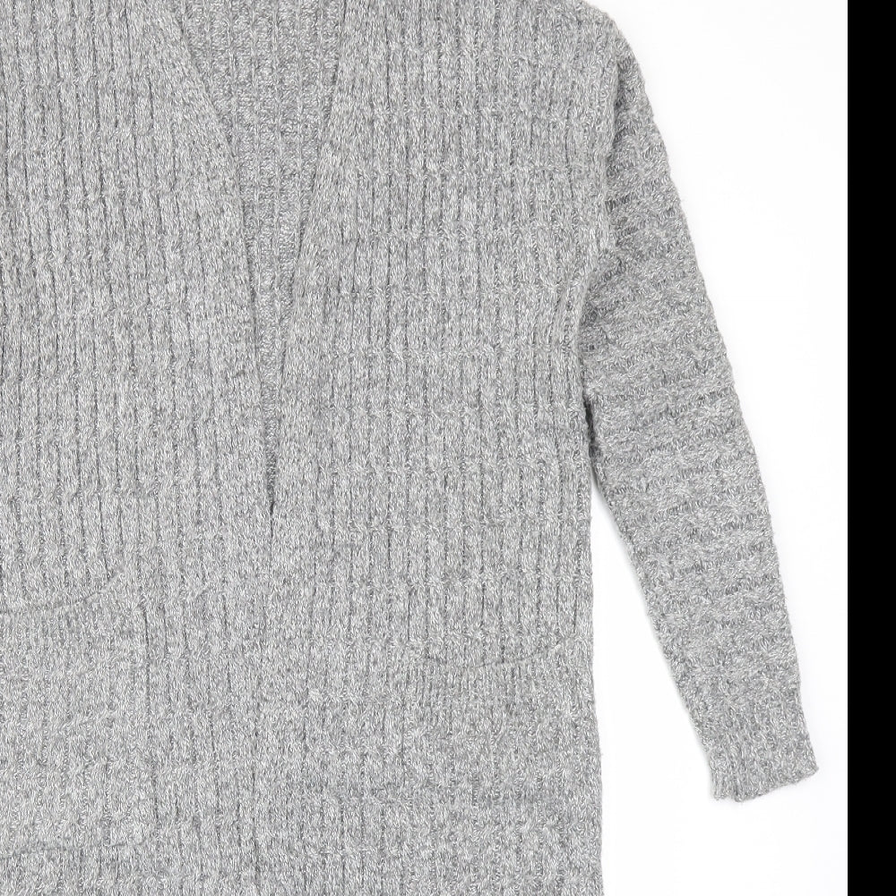 Natura Womens Grey  Knit Cardigan Jumper Size S