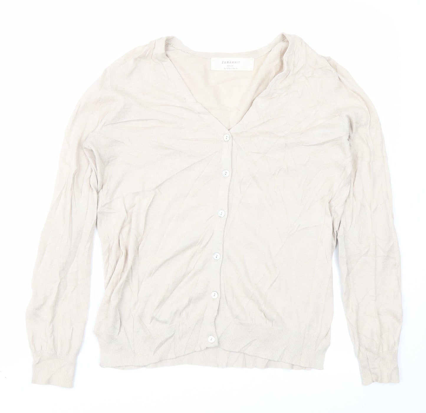 Zara Womens Beige   Cardigan Jumper Size S