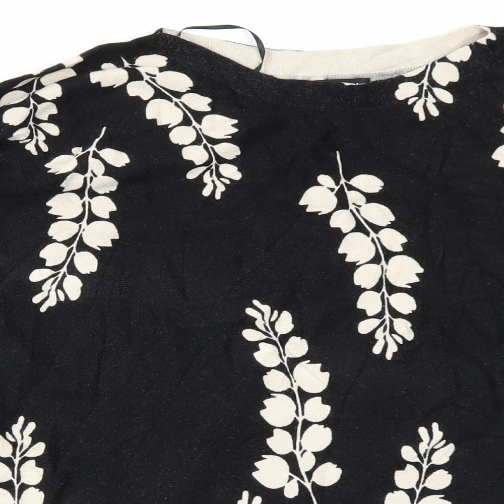 The Collection Womens Black Floral  Pullover Jumper Size 12