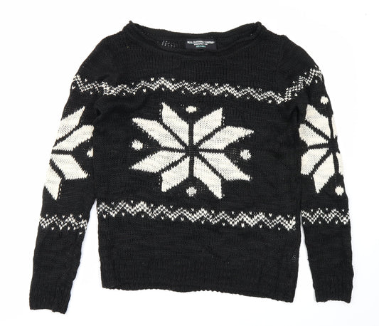 Real Clothing Company Womens Black   Pullover Jumper Size S