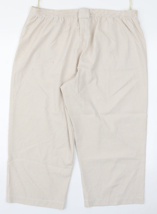 Classic Womens Brown Striped  Trousers  Size 20 L22 in