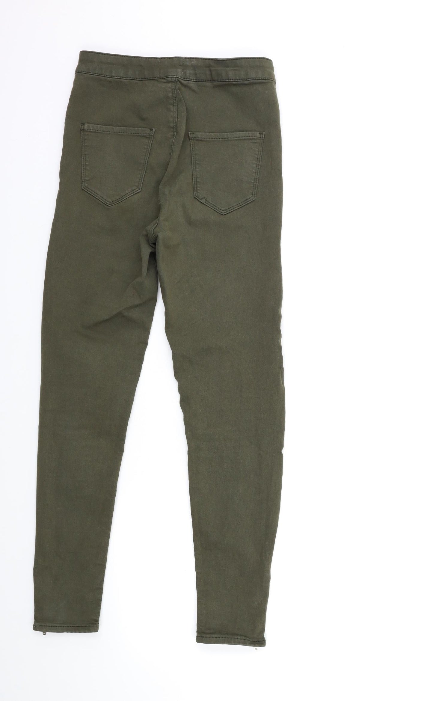 Preworn Womens Green  Denim Skinny Jeans Size 8 L28 in