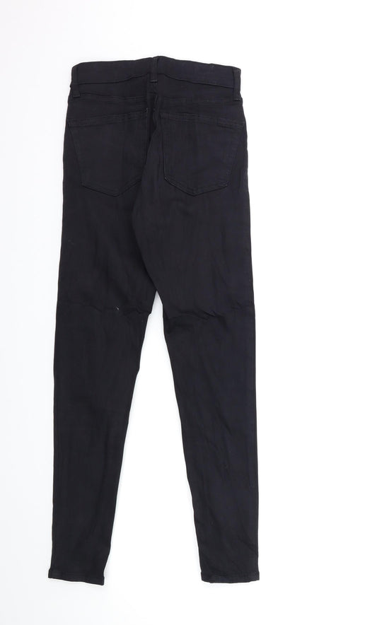 Topshop Womens Black  Denim Skinny Jeans Size 25 in L32 in