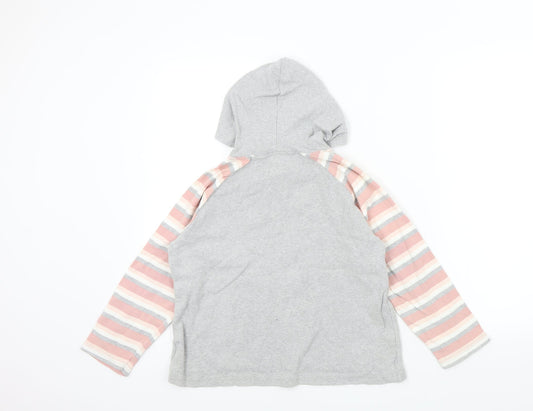 NEXT Girls Grey Colourblock  Pullover Jumper Size 10 Years