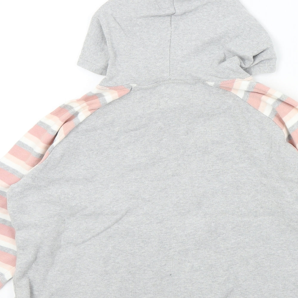 NEXT Girls Grey Colourblock  Pullover Jumper Size 10 Years