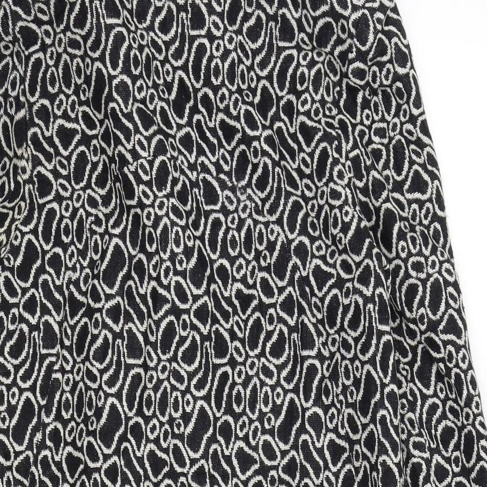 peng xin Womens Black Geometric  Jacket Coat Size S