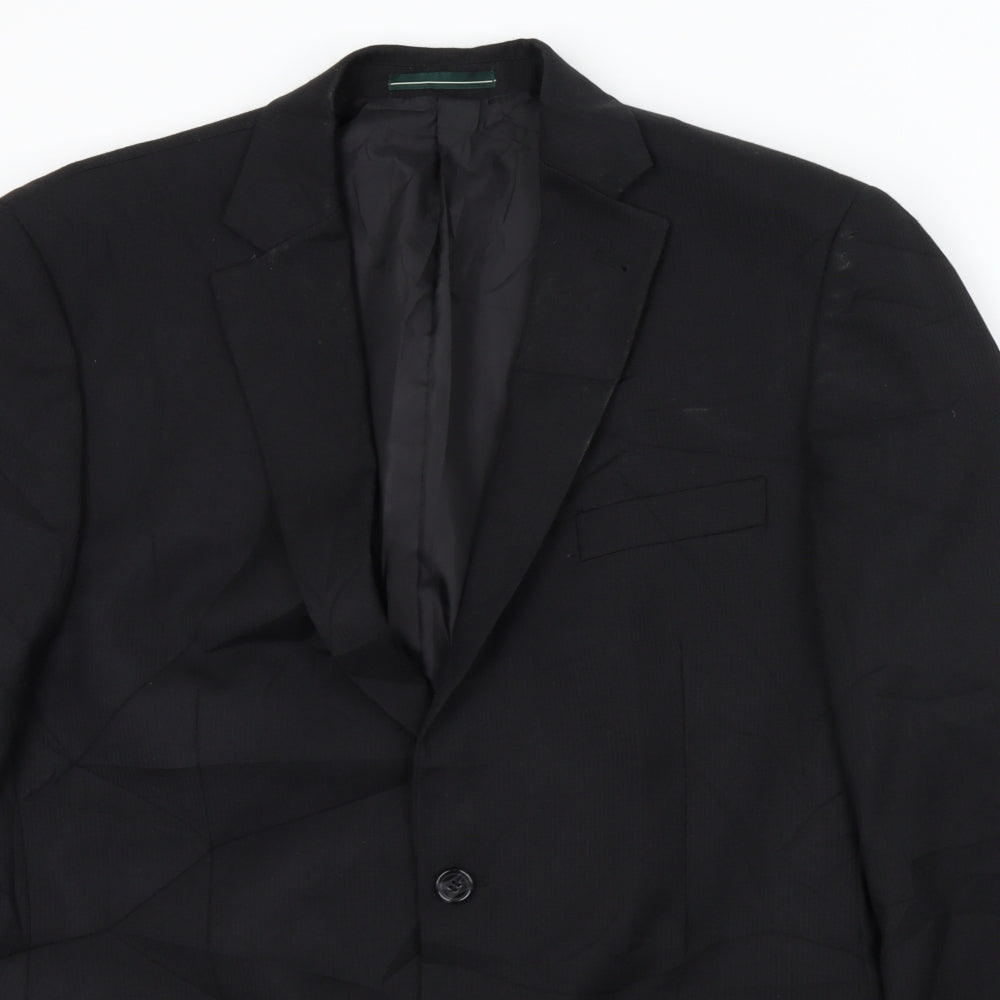 greenwood Mens Black   Jacket Suit Jacket Size L