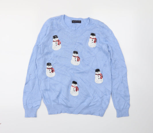 M&S Womens Blue   Pullover Jumper Size S
