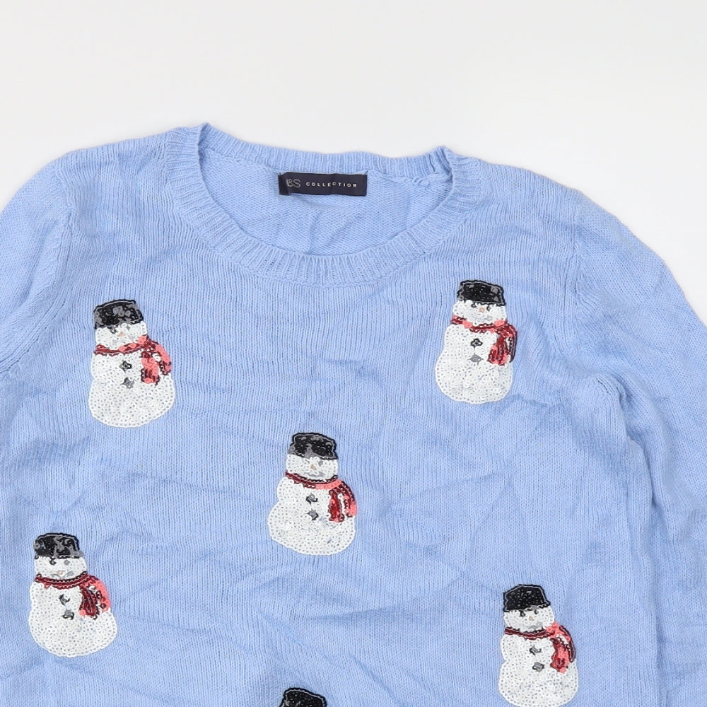 M&S Womens Blue   Pullover Jumper Size S
