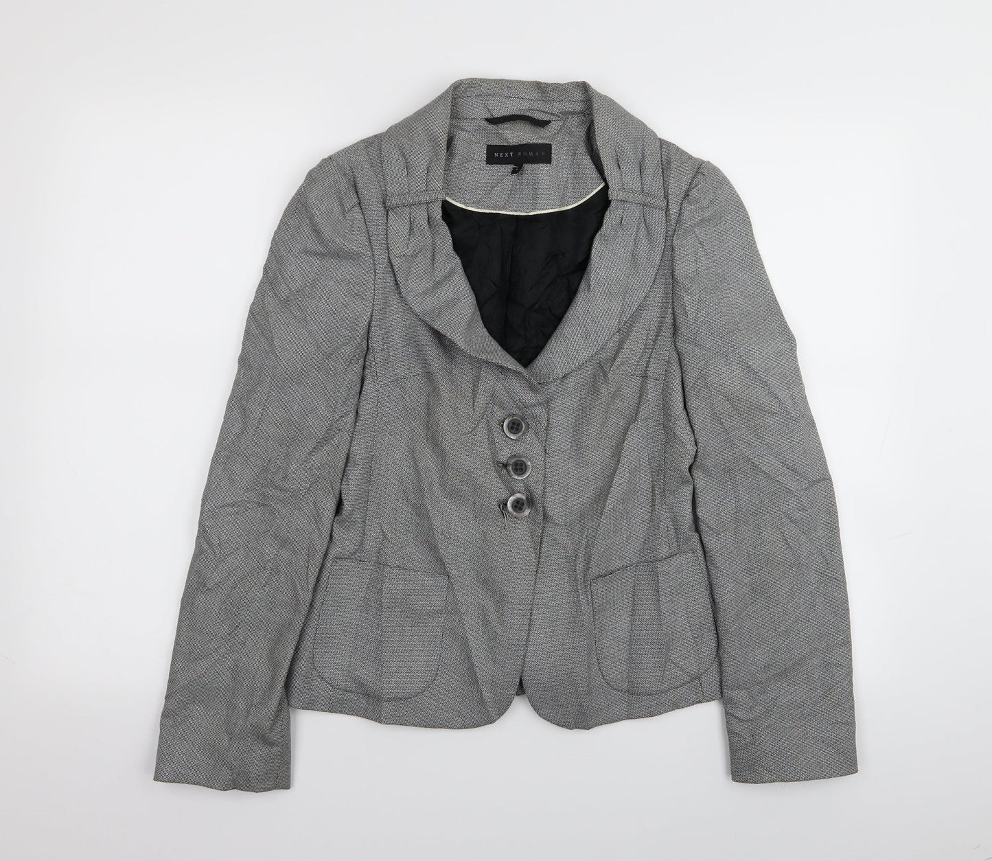 NEXT Womens Grey Houndstooth  Jacket Blazer Size 8