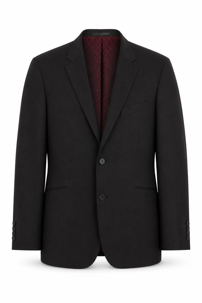 Front view of Taylor & Wright men’s grey striped jacket blazer, size 38