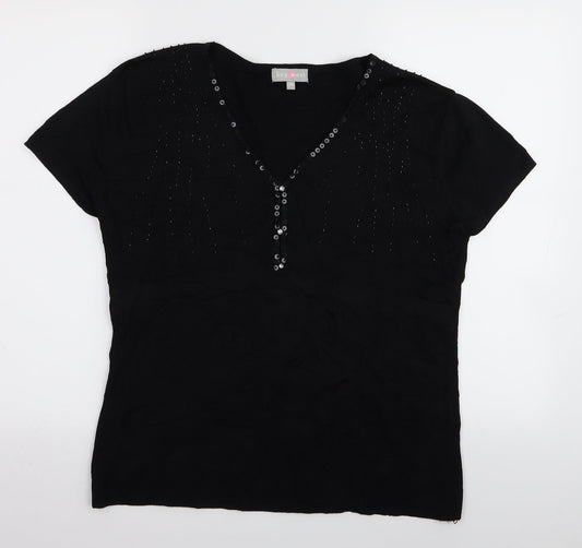 Key West Womens Black   Basic T-Shirt Size XL
