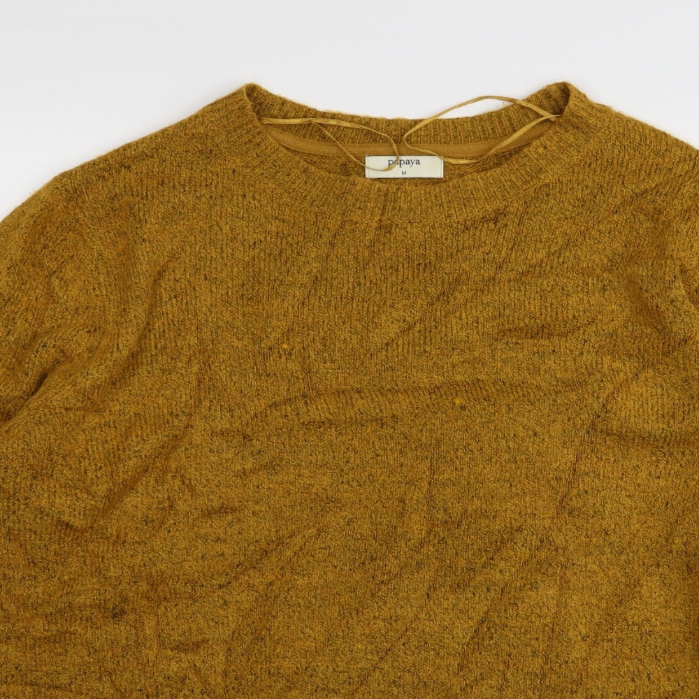 Papaya Womens Yellow   Pullover Jumper Size M