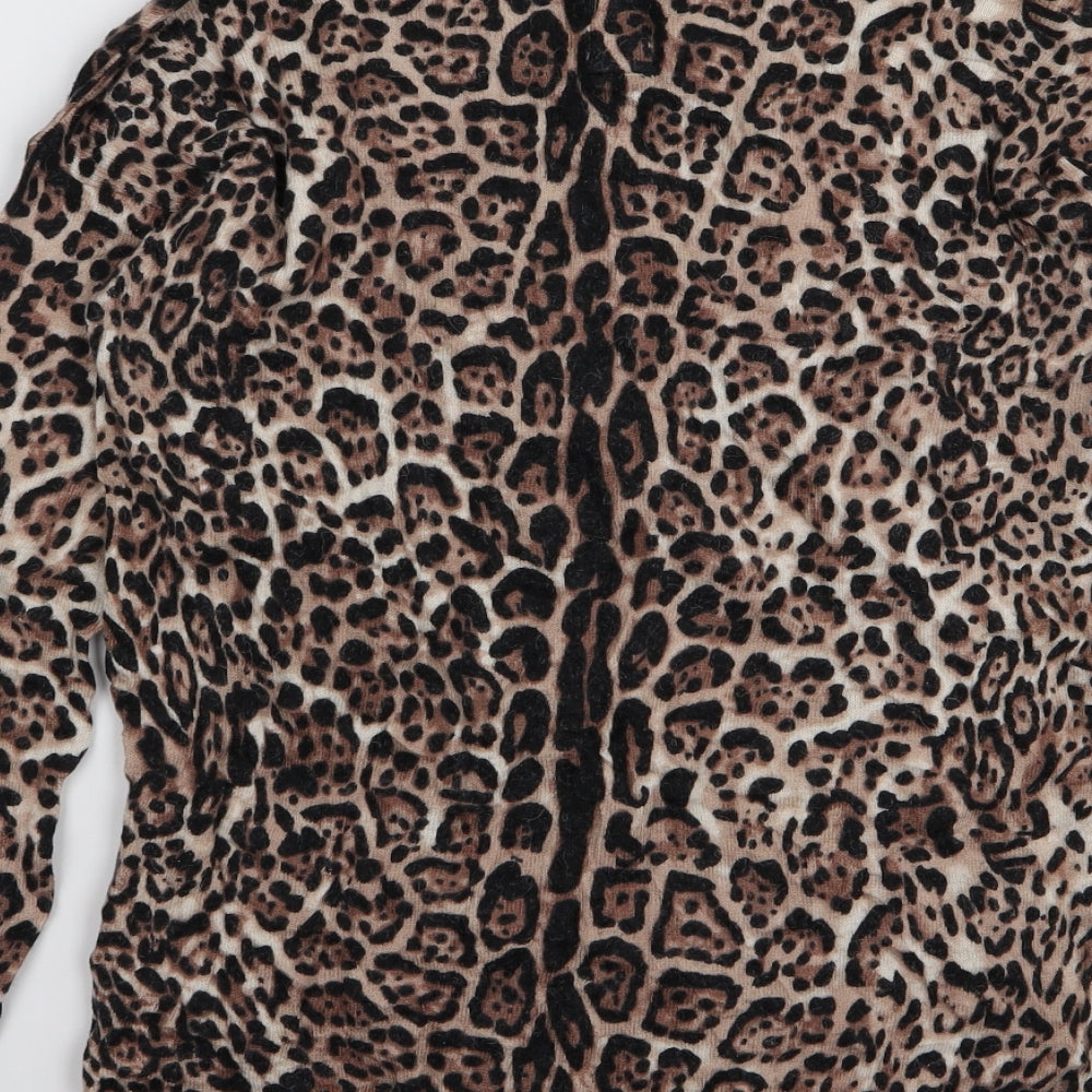Wallis Womens Multicoloured Animal Print  Basic T-Shirt Size S