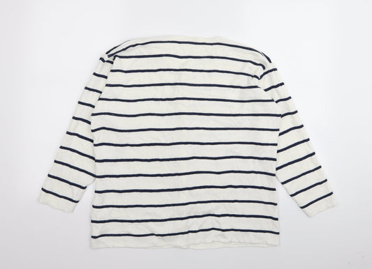 C&A Womens Multicoloured Striped  Cardigan Jumper Size L