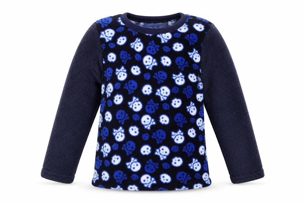 Snooze Time Boys Blue Solid Fleece  Pyjama Top Size 6-7 Years