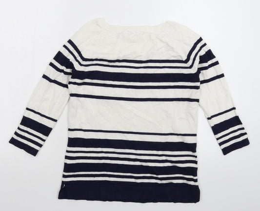 BHS Womens Multicoloured Striped Knit Pullover Jumper Size 8