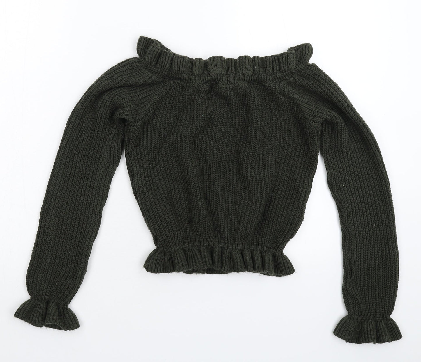 Select Womens Green  Knit Pullover Jumper Size 10