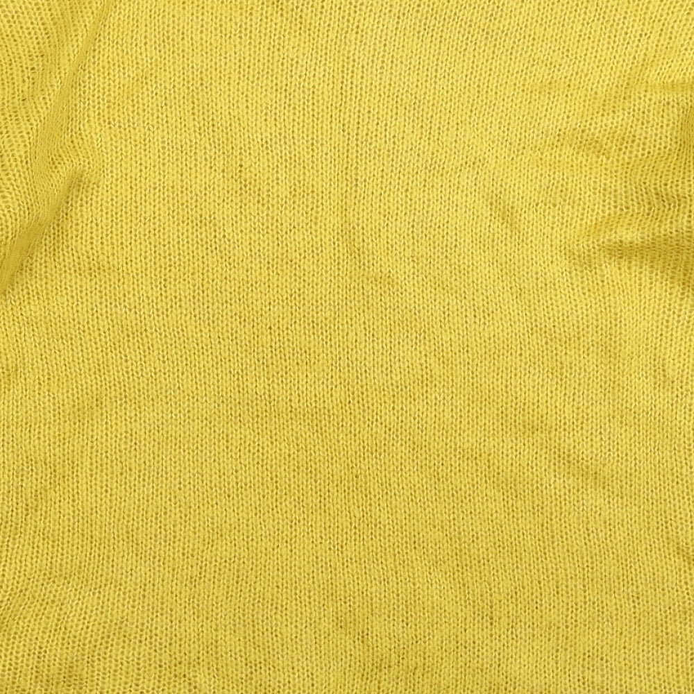 New Look Womens Yellow  Knit Pullover Jumper Size S