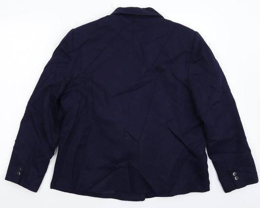 Preworn Womens Blue   Jacket Suit Jacket Size 16
