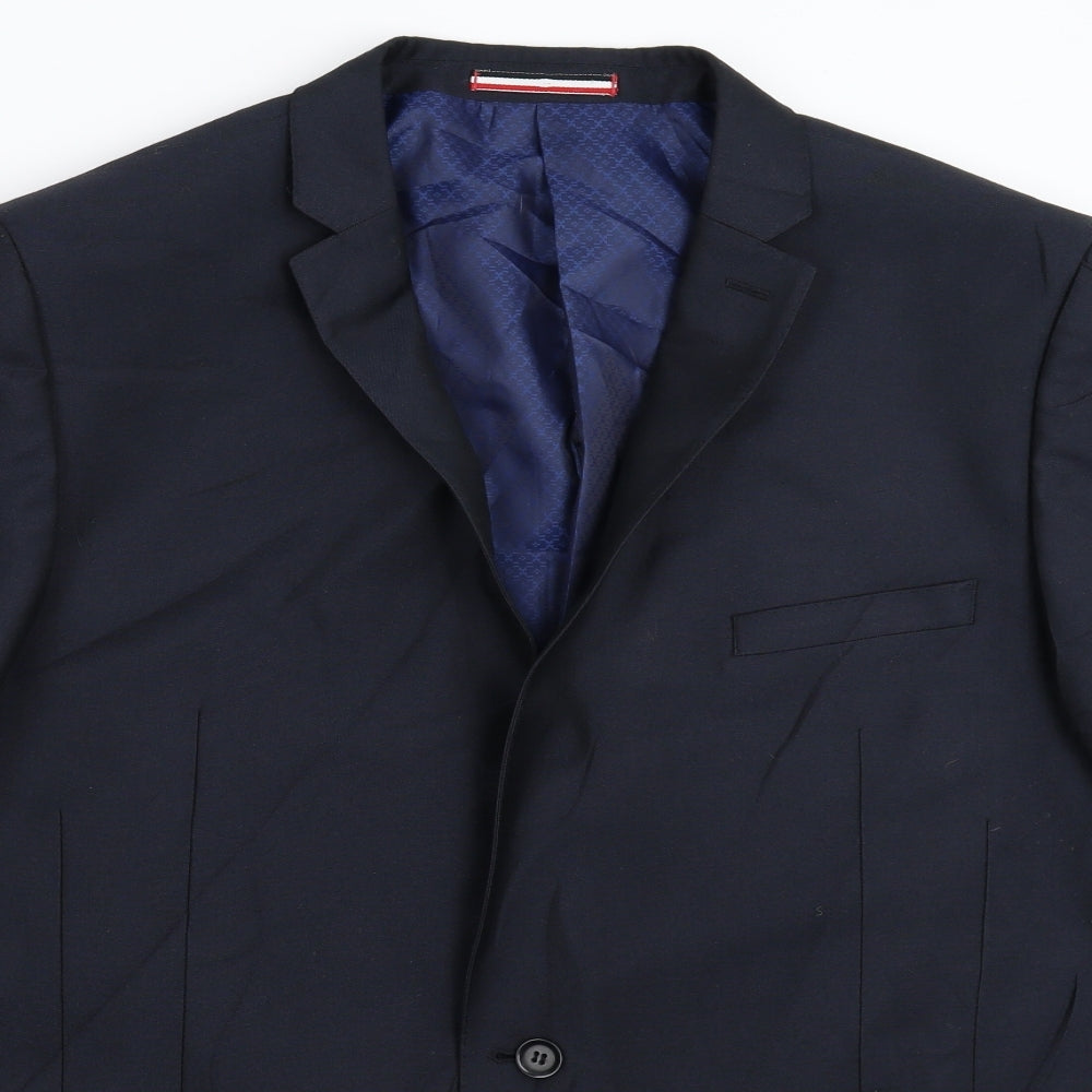 Ventuno 21 Mens Blue   Jacket Suit Jacket Size 44
