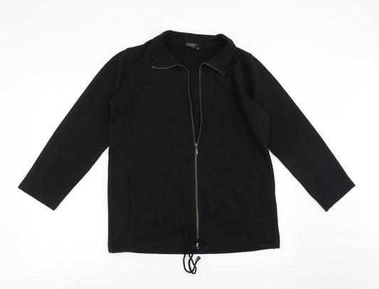 intown Womens Black   Full Zip Jumper Size XS