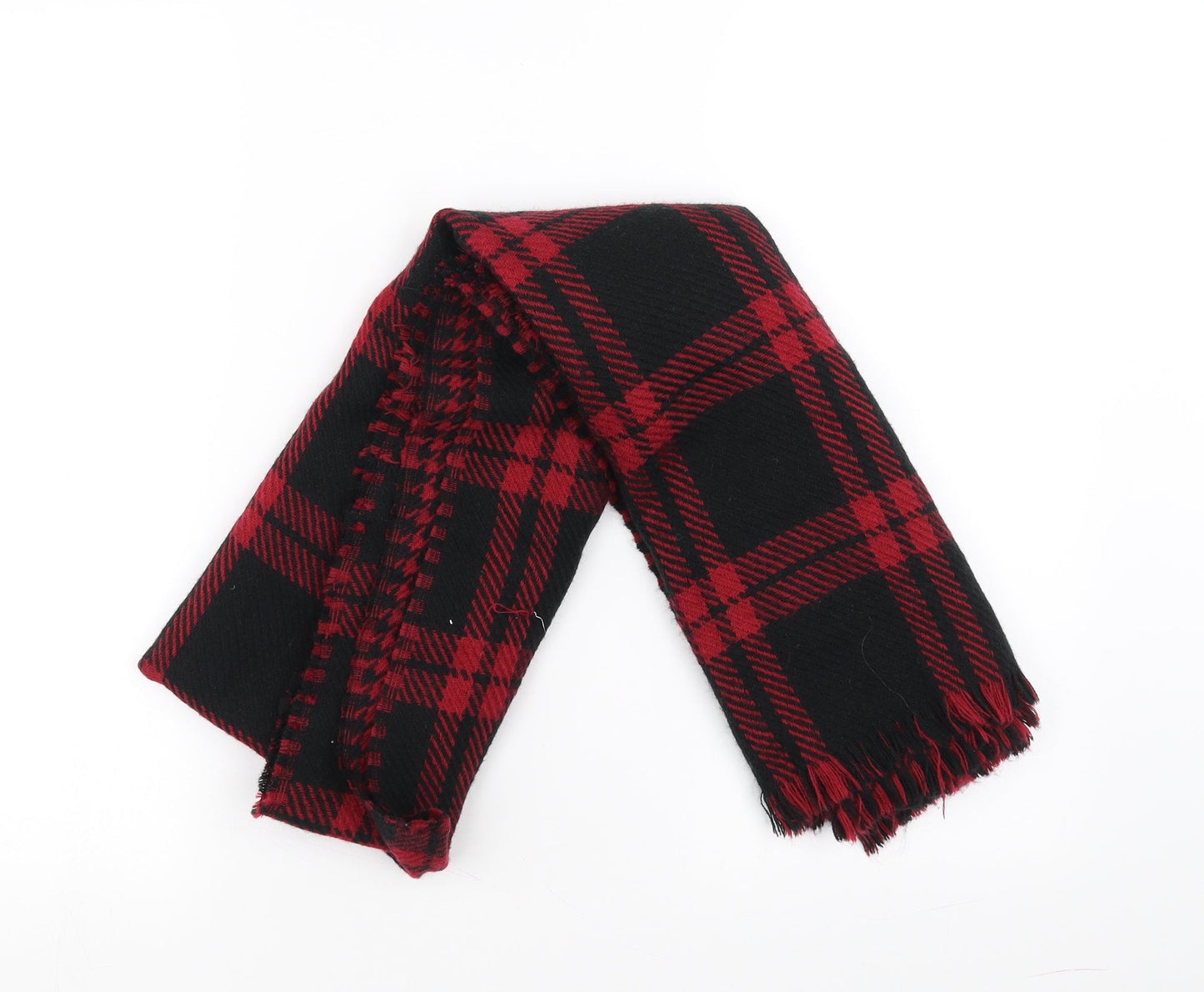 Preworn Womens Black Check   Scarf