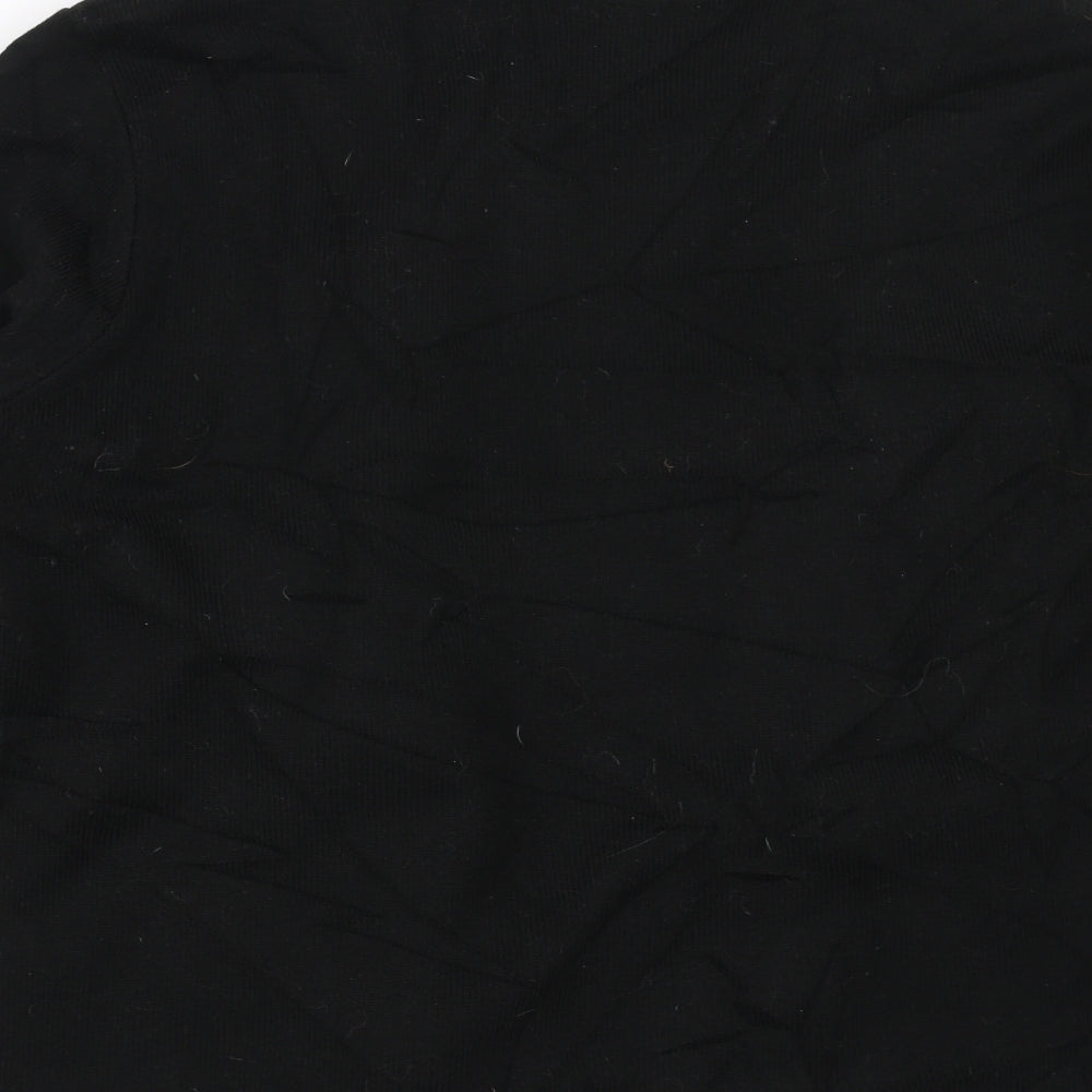Envy Us Womens Black   Cardigan Jumper Size L  - jumper with over cardigan detail