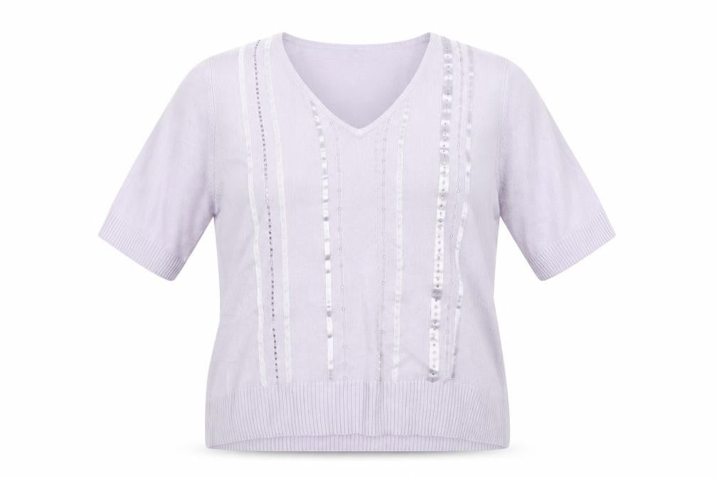 Marks and Spencer Womens Purple   Pullover Jumper Size 14  - beaded
