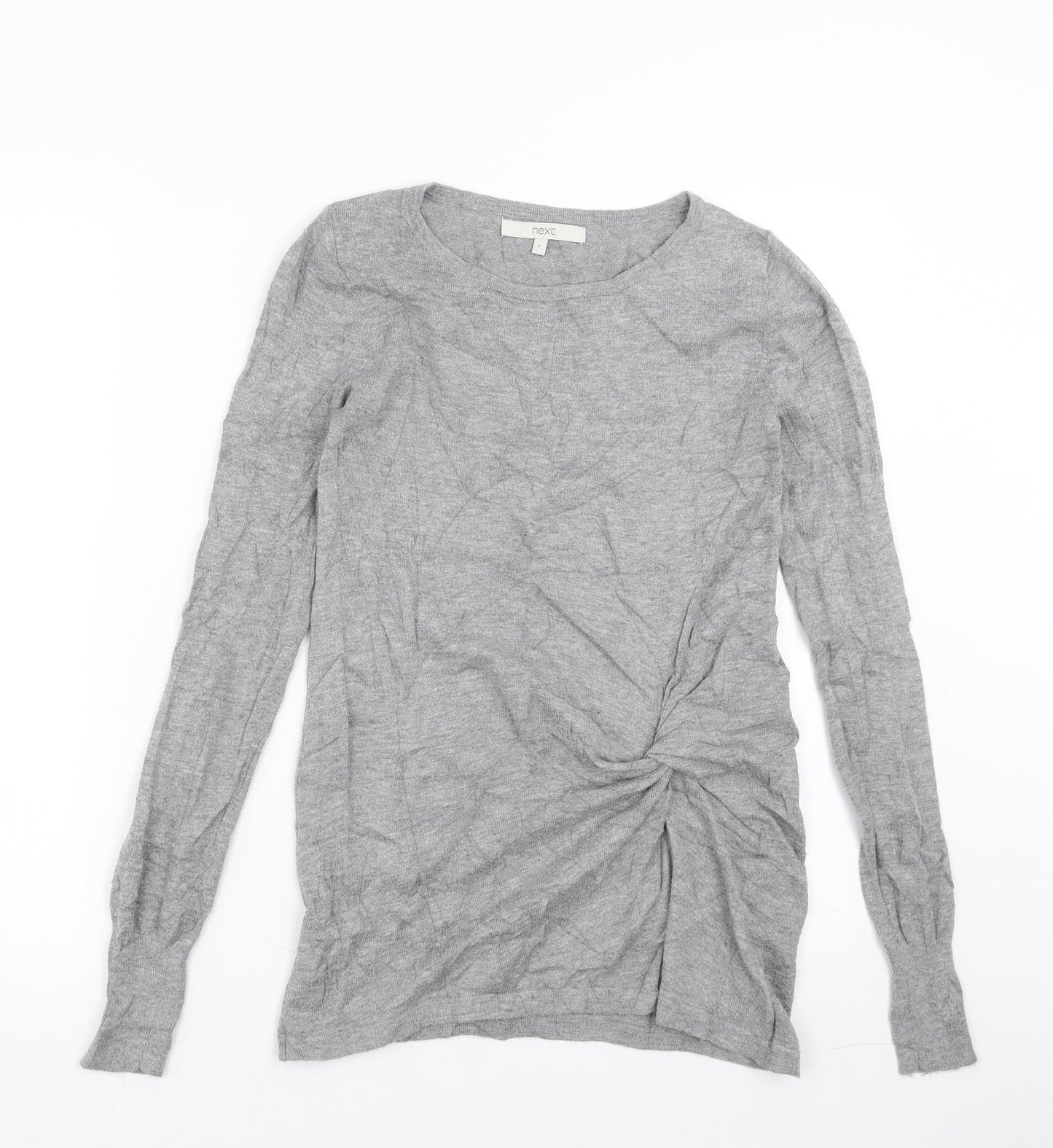 NEXT Womens Grey   Pullover Jumper Size 6  - Twist front