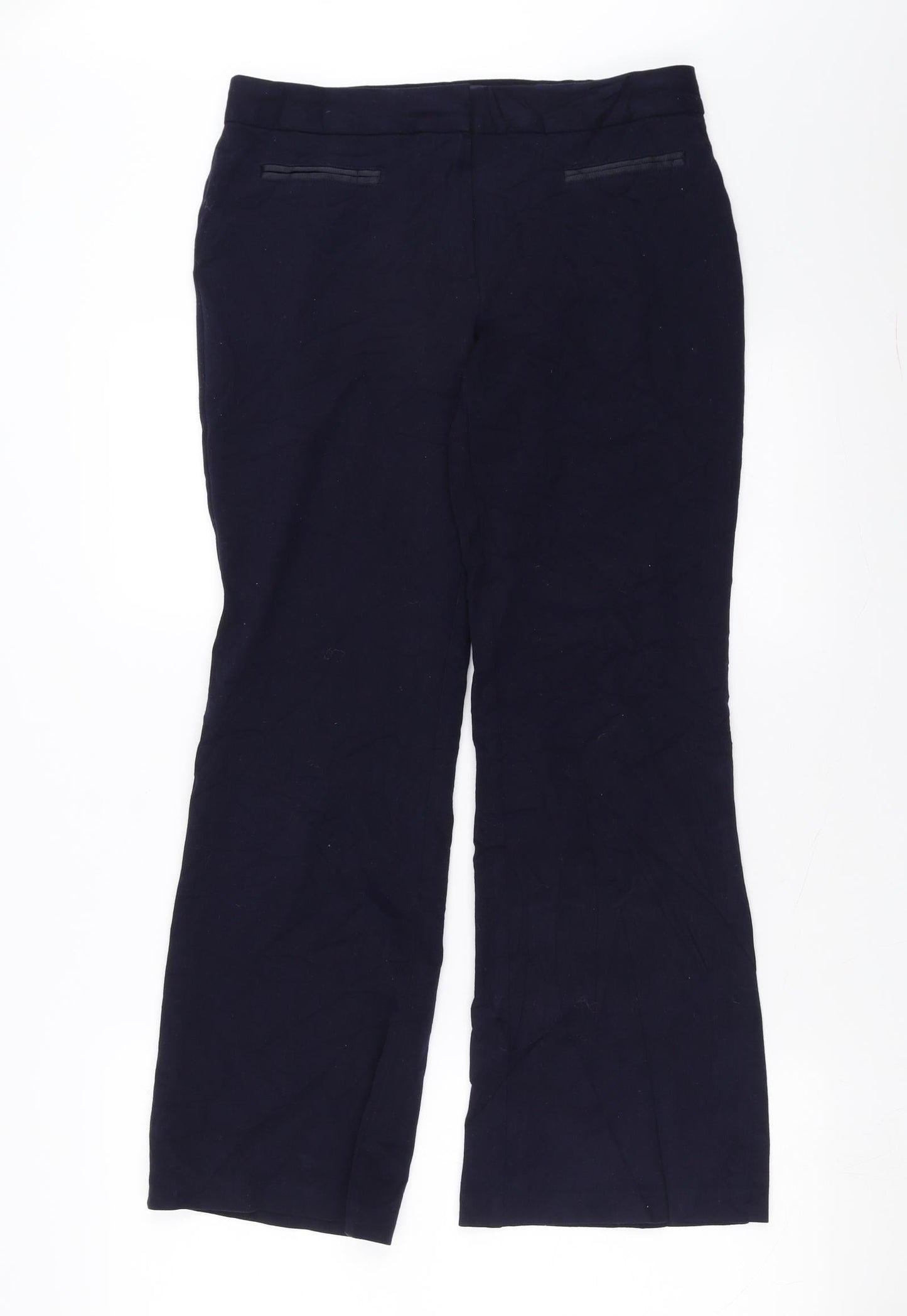 Marks and Spencer Womens Blue   Trousers  Size 10 L28 in - bootleg