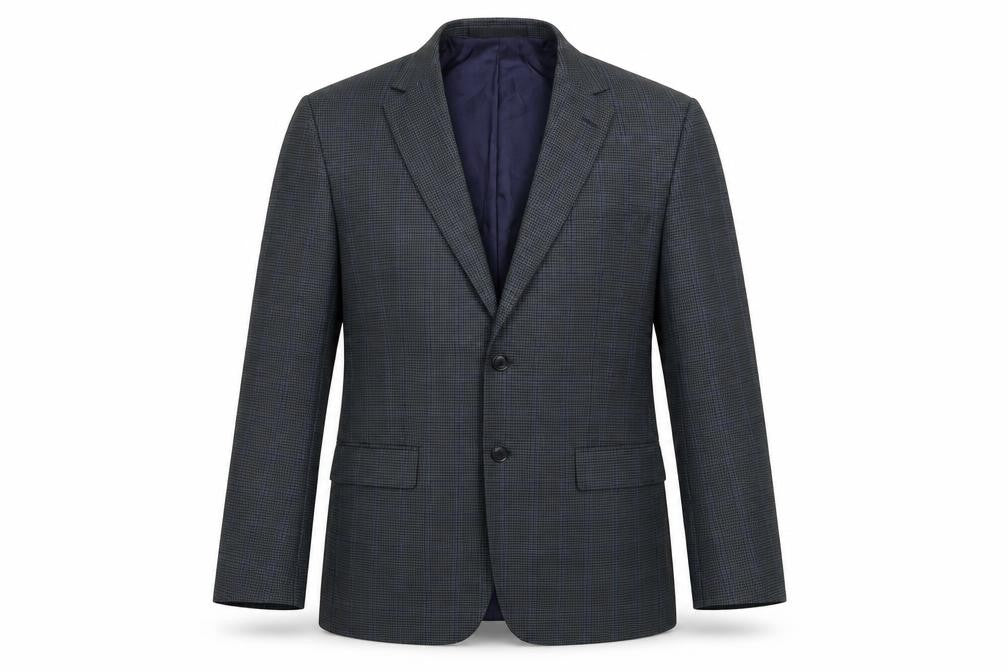 Marks and Spencer Mens Blue Check  Jacket Suit Jacket Size 38