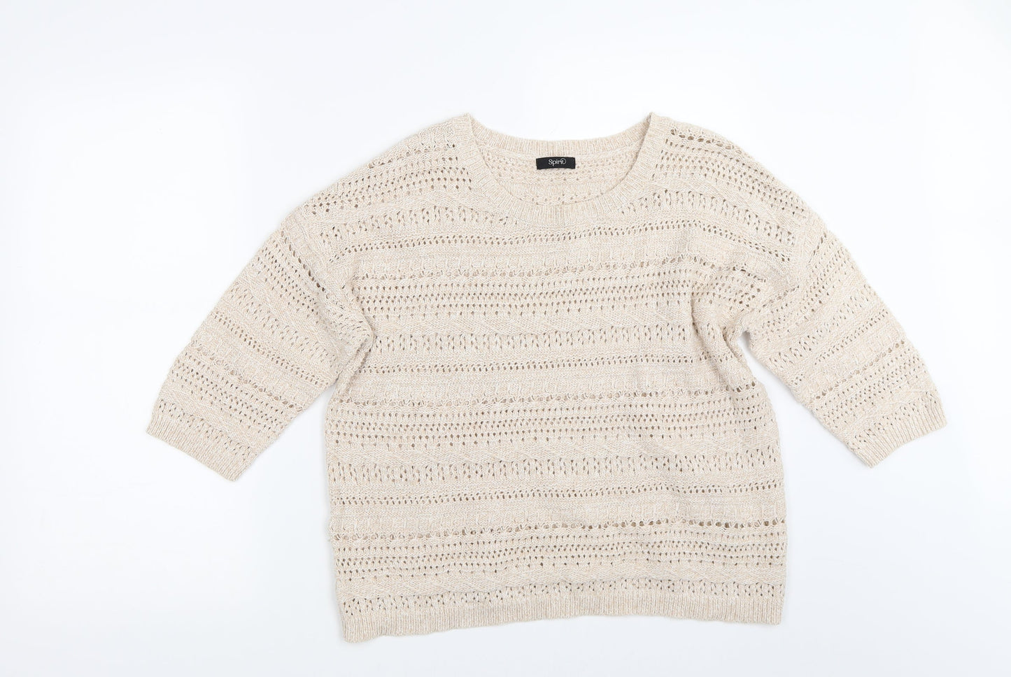 M&Co Womens Beige   Pullover Jumper Size 14