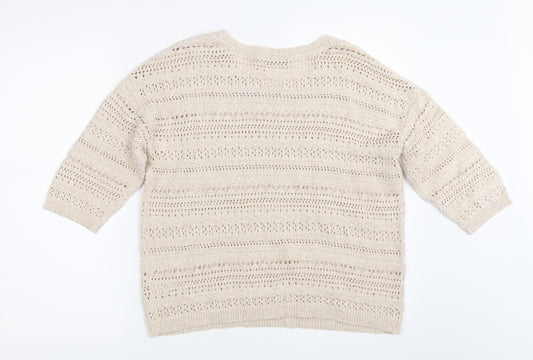 M&Co Womens Beige   Pullover Jumper Size 14