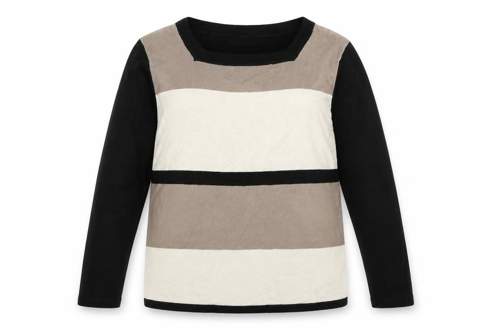 Front view of ALEXARA women’s black jumper, size L