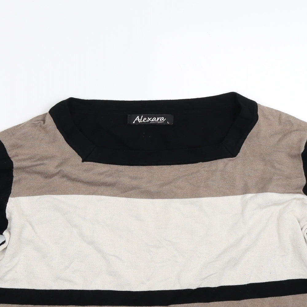 ALEXARA Womens Black   Pullover Jumper Size L